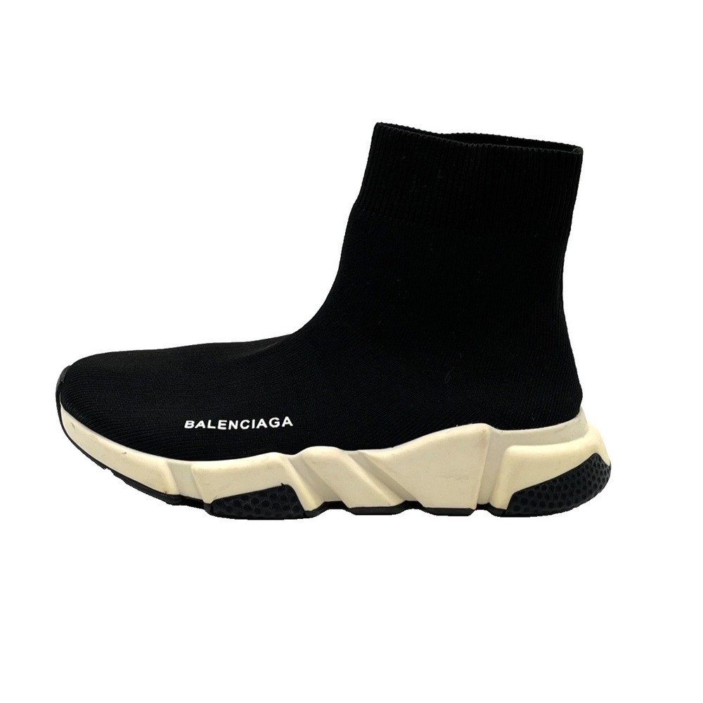 Balenciaga Speed 2.0 Sneakers Black White Sock Shoes Women's 6.5 No‎ Insoles